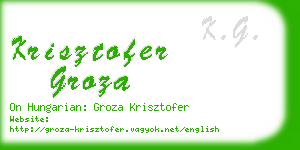 krisztofer groza business card